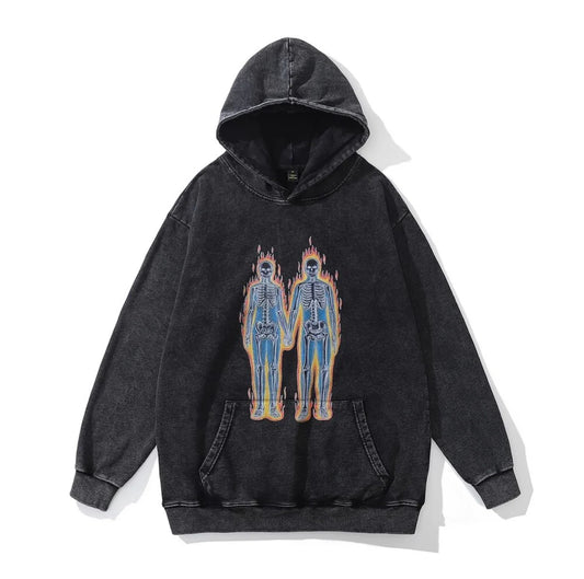 FLAME SKELETON HOODIE